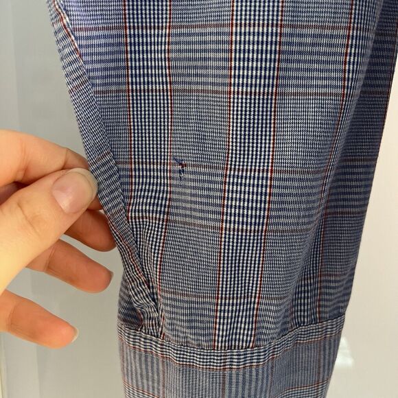 J Crew Shirt Mens Large Oarsman Plaid Blue White Button Up Pocket Casual Vintage - Picture 7 of 7